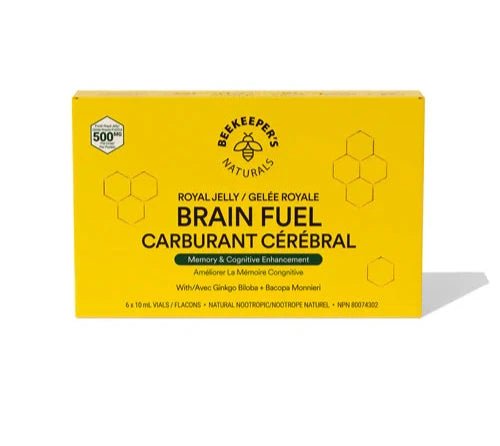 Beekeeper's Naturals Brain Nootropic 6x10mL Vials, Brain Fuel - Nutrition Plus