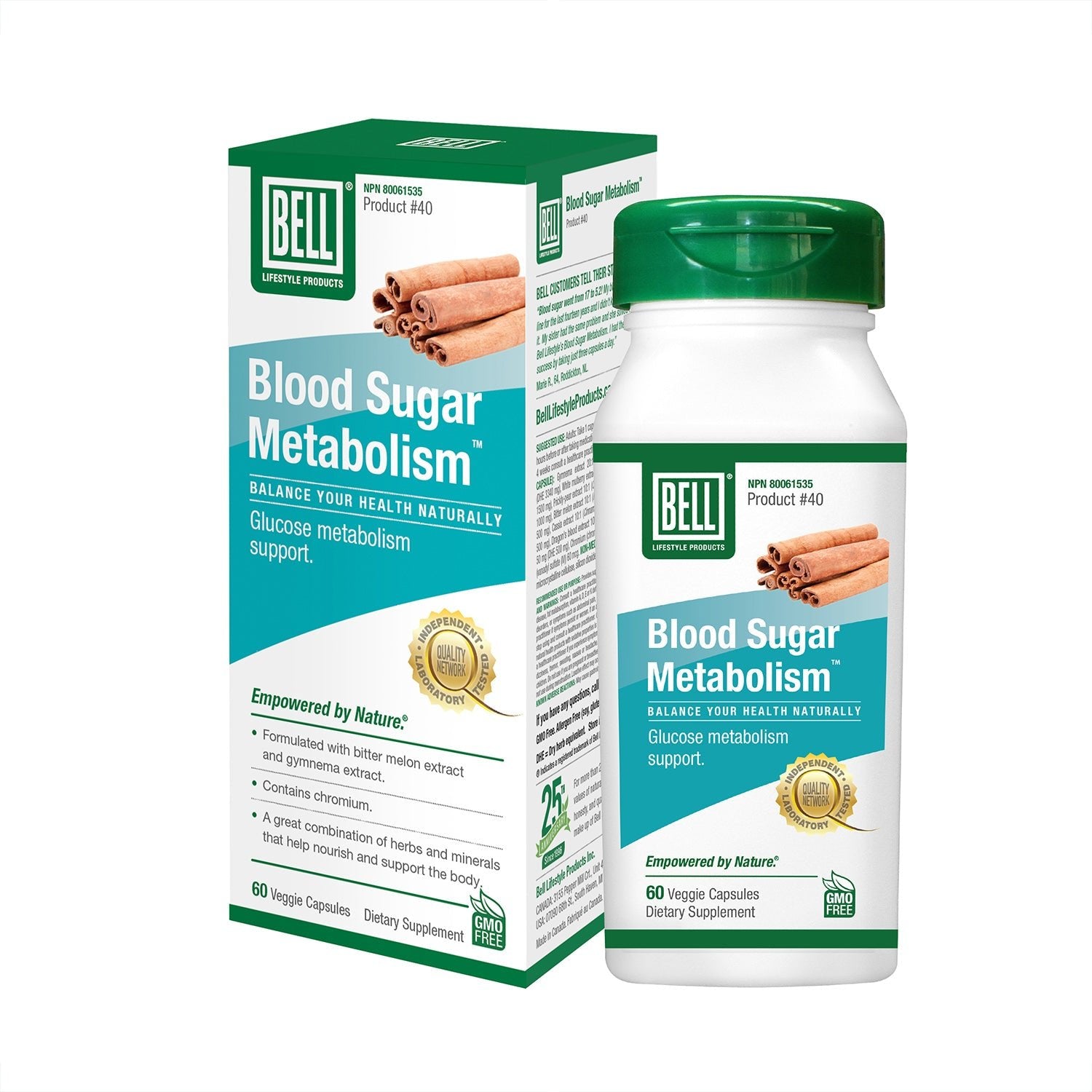 Bell Blood Sugar Metabolism 60 Veggie Capsules - Nutrition Plus