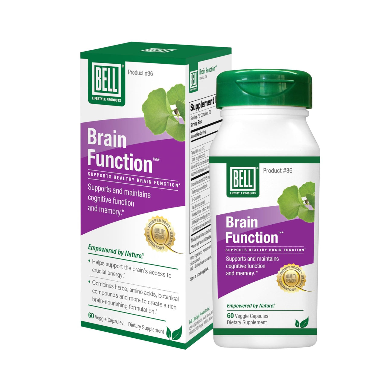 Bell Brain Function 60 Veg Capsules - Nutrition Plus