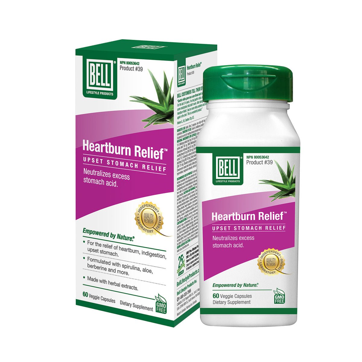 Bell Heartburn Relief™ 60 Capsules - Nutrition Plus