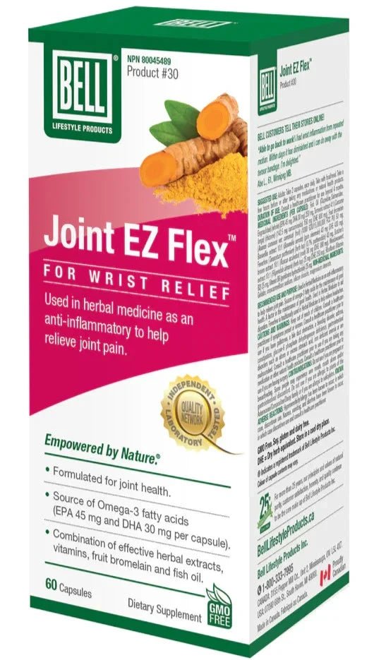 Bell Joint EZ Flex, Carpal Tunnel Syndrome 60 Caps, for Wrist Relief - Nutrition Plus