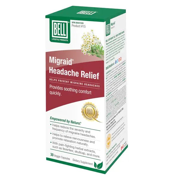 Bell Migraid® Headache Relief 30 Capsules - Nutrition Plus