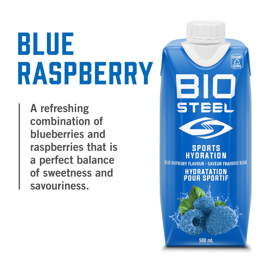 Biosteel Blue Raspberry Sports Drink, 500mL - Nutrition Plus
