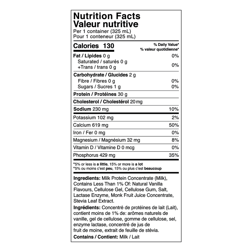 Biosteel Clean Protein Shakes - Vanilla Milkshake 325mL, Pack of 4 - Nutrition Plus