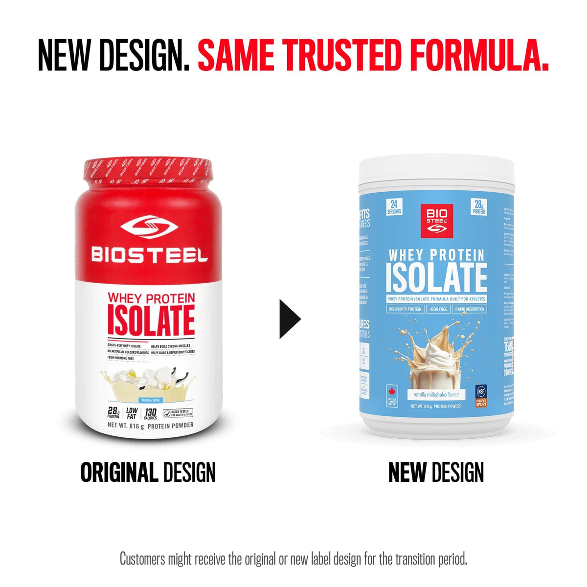 Biosteel Whey Protein Isolate, Vanilla - 24 Servings, 816 Grams - Nutrition Plus