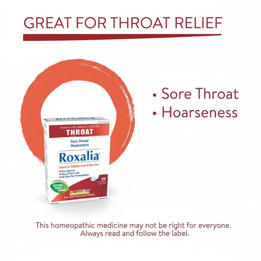 Boiron Roxalia 60 Chewable Tablets, Sore Throat - Nutrition Plus