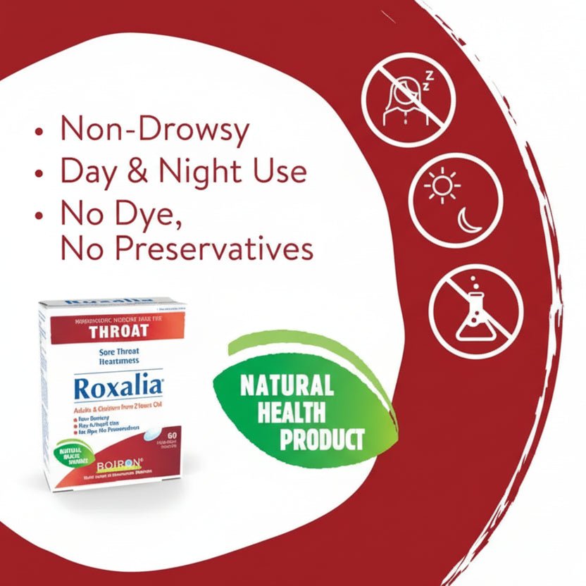 Boiron Roxalia 60 Chewable Tablets, Sore Throat - Nutrition Plus