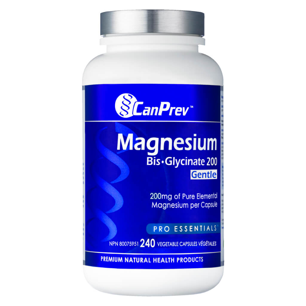 CanPrev Magnesium Bis-Glycinate 200mg Gentle 240 Veg Capsules - Nutrition Plus