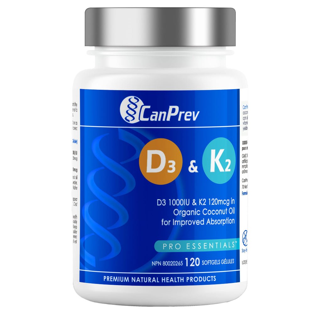 CanPrev Vitamin D3 & K 120 Softgels - Nutrition Plus
