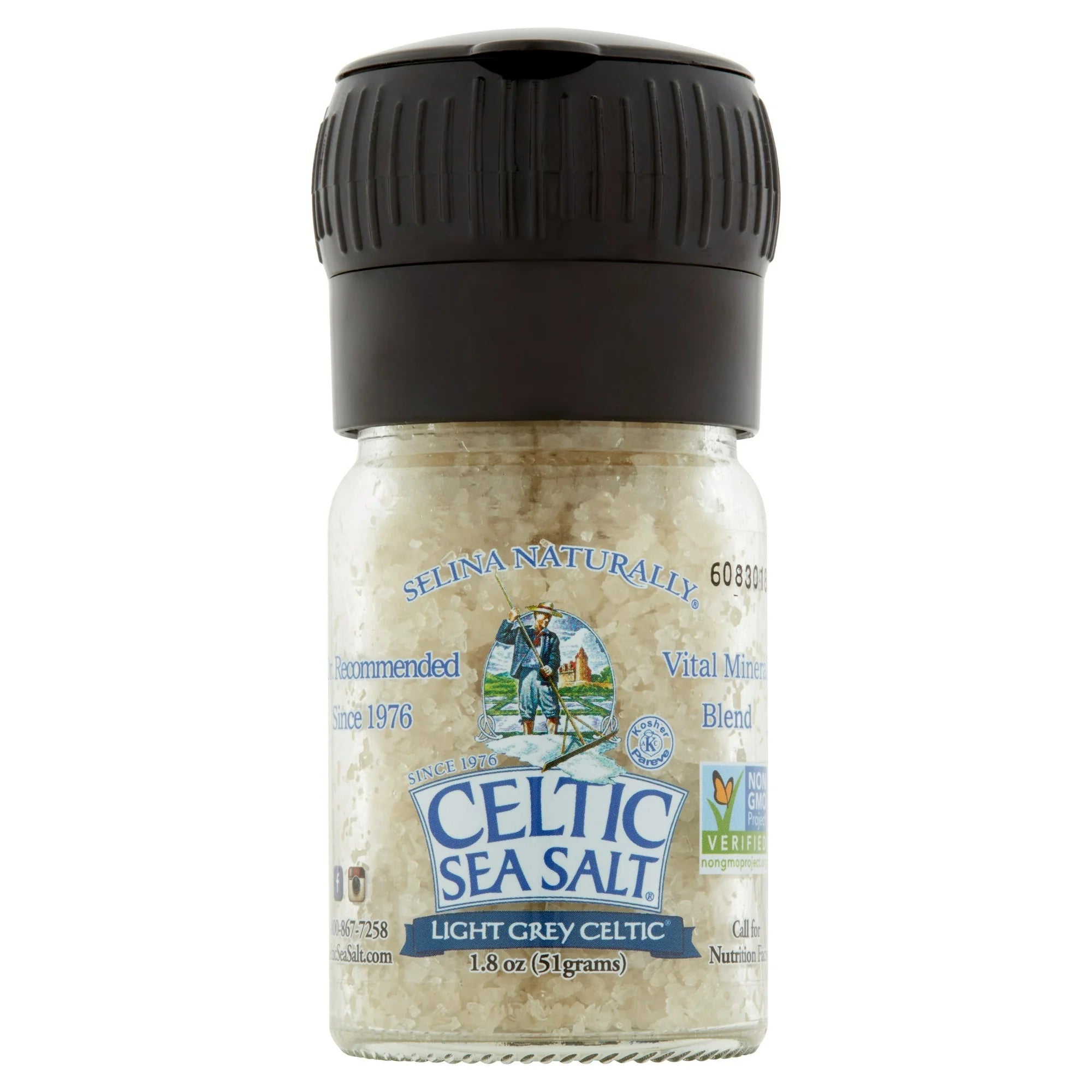 Celtic Sea Salt Light Grey Celtic Mini Grinder 51 Grams - Nutrition Plus