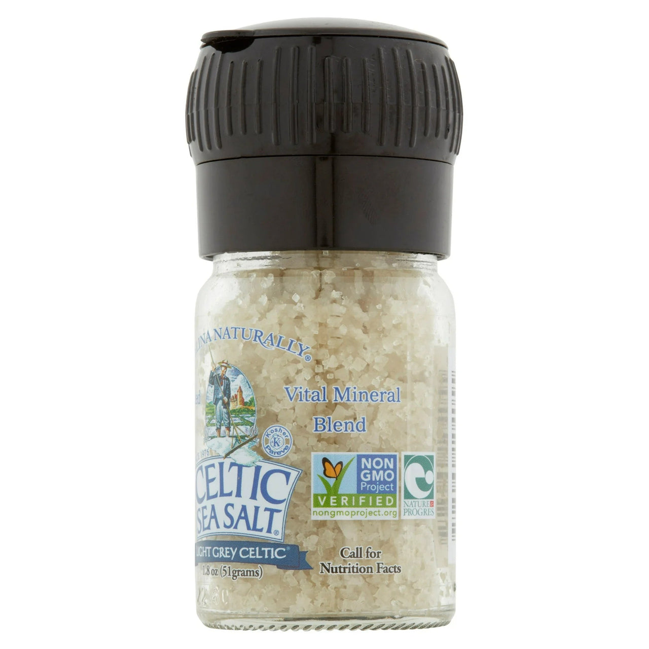 Celtic Sea Salt Light Grey Celtic Mini Grinder 51 Grams - Nutrition Plus