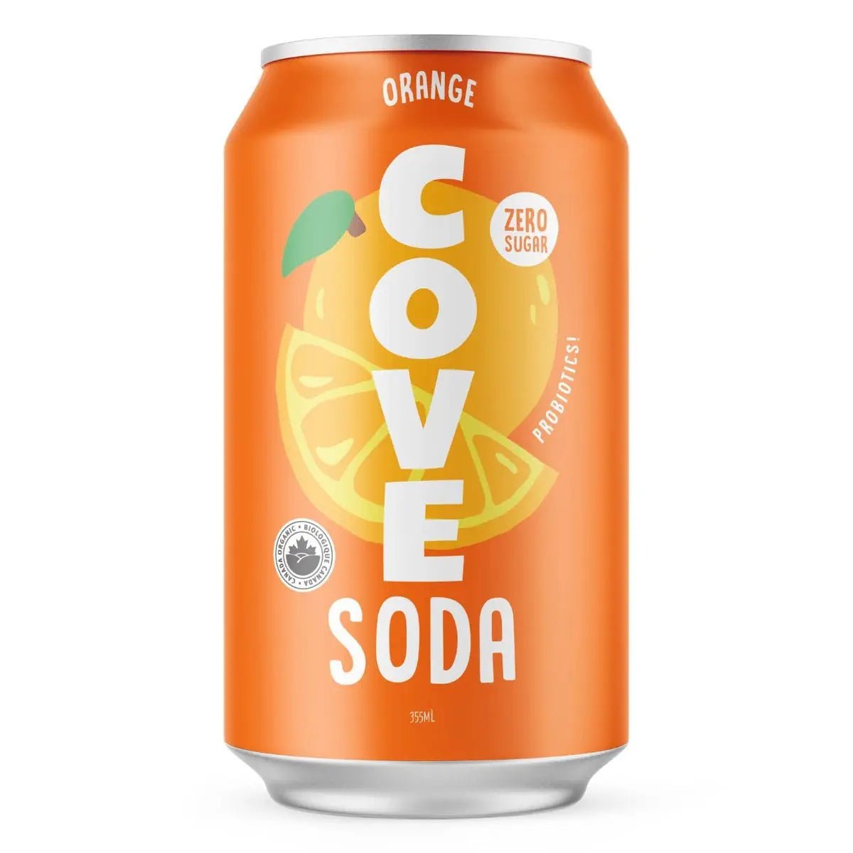 Cove Probiotic Soda, Orange 355mL, Zero Sugar - Nutrition Plus