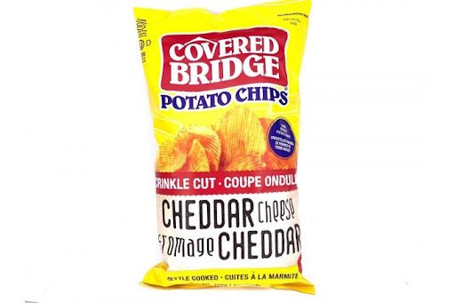 Covered Bridge Potato Chips, Crinkle Cut, Cheddar 170 Grams - Nutrition Plus