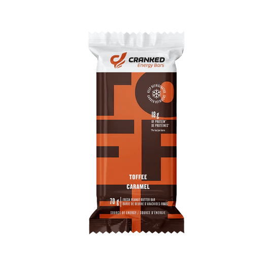 Cranked Energy Fresh Protein Bar Caramel Utoffeea Fudge 70 Grams - Nutrition Plus