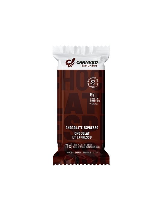 Cranked Energy Fresh Protein Bar Chocolate Espresso 70 Grams - Nutrition Plus