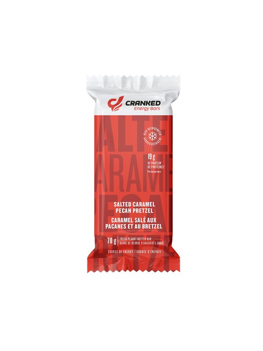 Cranked Energy Fresh Protein Bar Salted Caramel Pecan Pretzel 70 Grams - Nutrition Plus