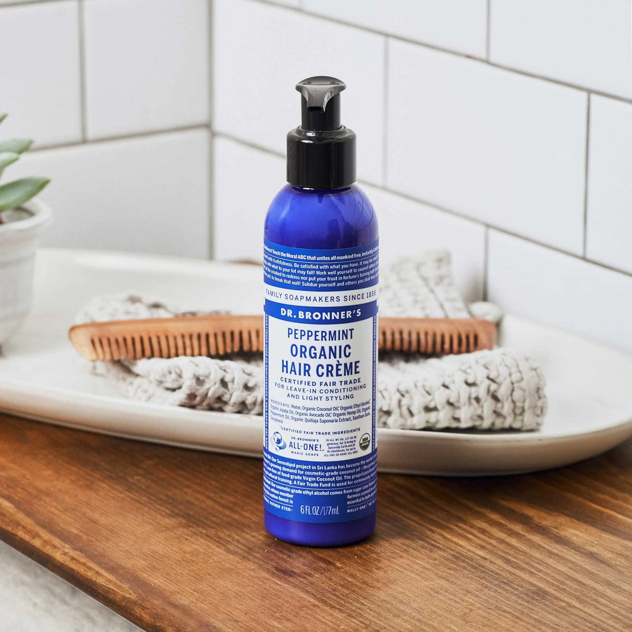 Dr. Bronners Peppermint Organic Hair Conditioner & Styling Cream 177mL - Nutrition Plus