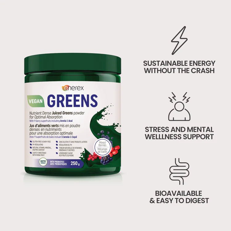 Enerex Greens Mixed Berries Powder - Nutrition Plus