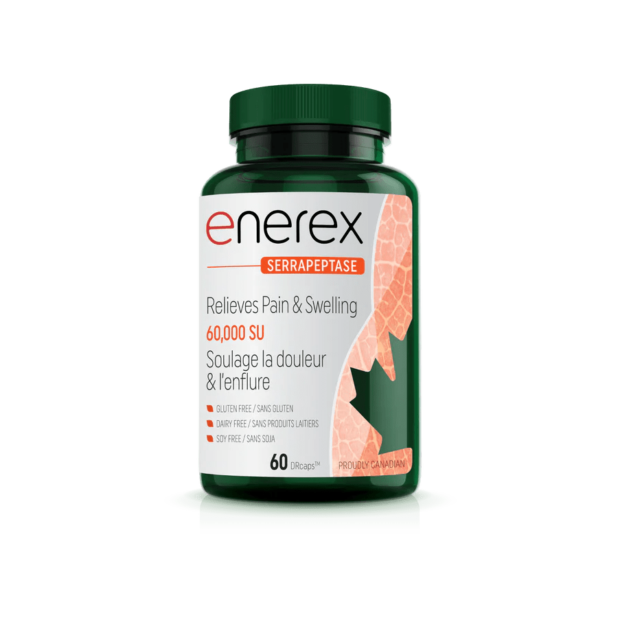 Enerex Serrapeptase 60,000 SU 60 Veg Capsules - Nutrition Plus