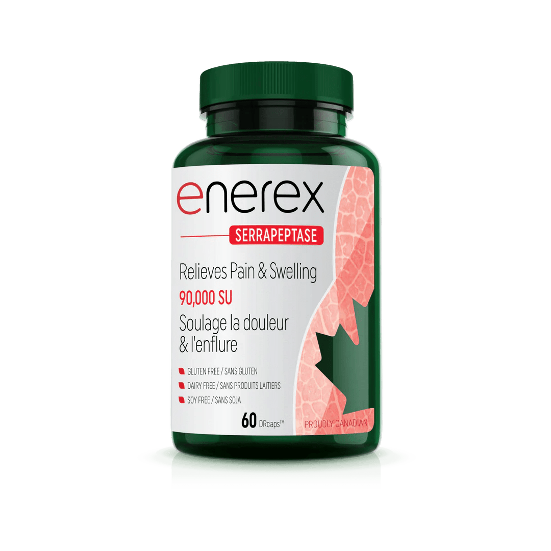 Enerex Serrapeptase 90,000 SU 60 Veg Capsules - Nutrition Plus