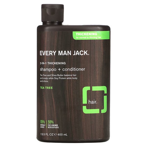 Every Man Jack 2 - In - 1 Daily Shampoo Tea Tree 400mL - Nutrition Plus