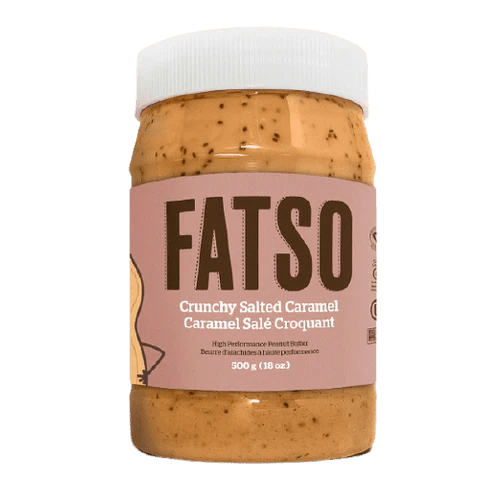 FATSO Crunchy Salted Caramel Peanut Butter 500 Grams - Nutrition Plus