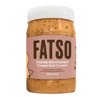 Thumbnail for FATSO Crunchy Salted Caramel Peanut Butter 500 Grams - Nutrition Plus