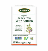 Thumbnail for Flora Black Tea with Saffron 16 Tea Bags - Nutrition Plus