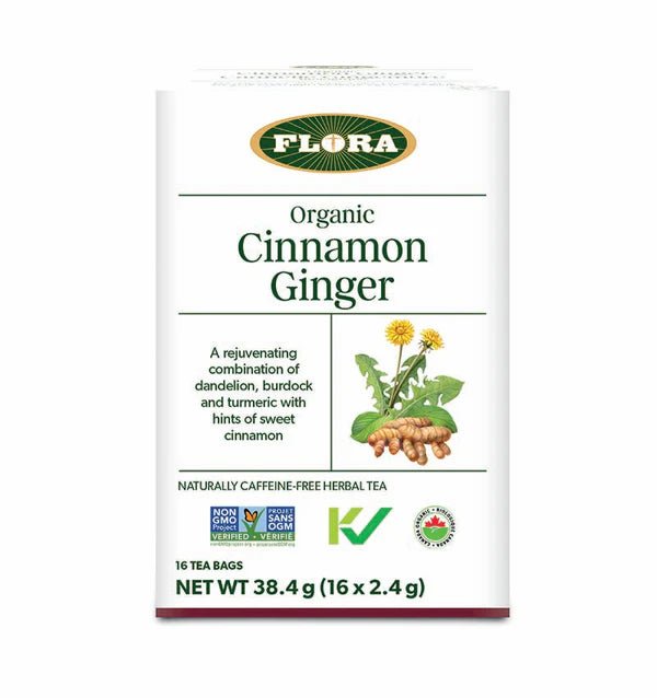 Flora Cinnamon Ginger Tea 16 Tea Bags - Nutrition Plus