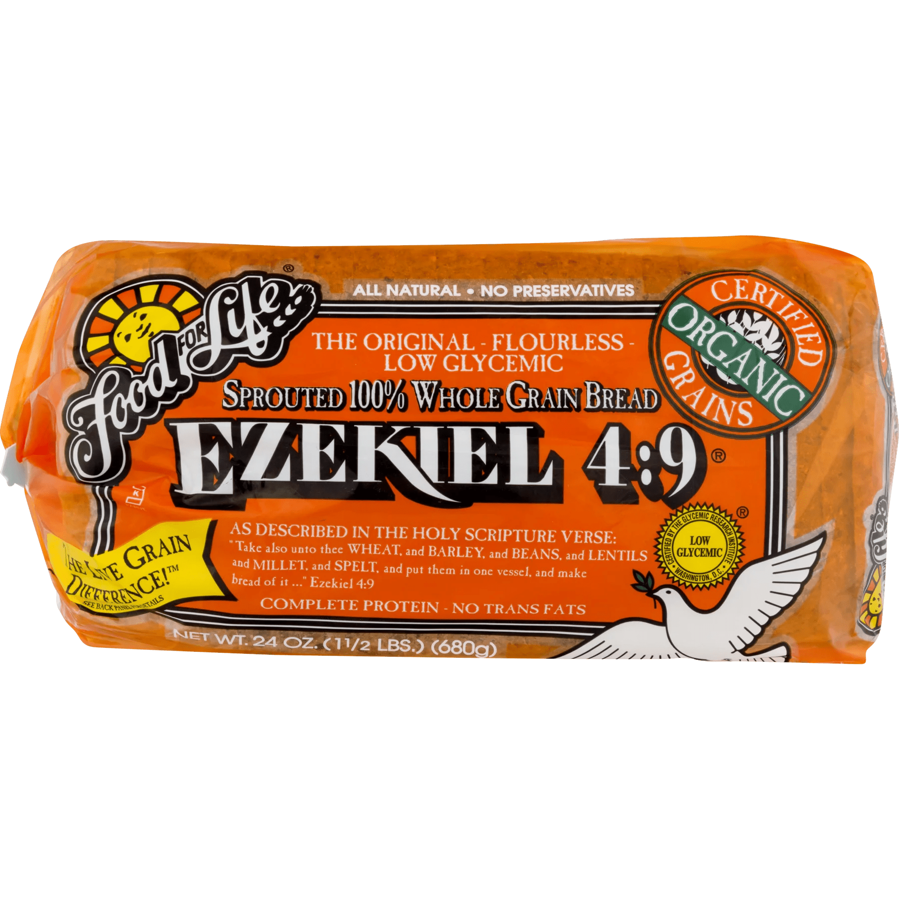 Food For Life Ezekiel 4:9 Sprouted Flourless Grain Loaf 680 Grams - Nutrition Plus