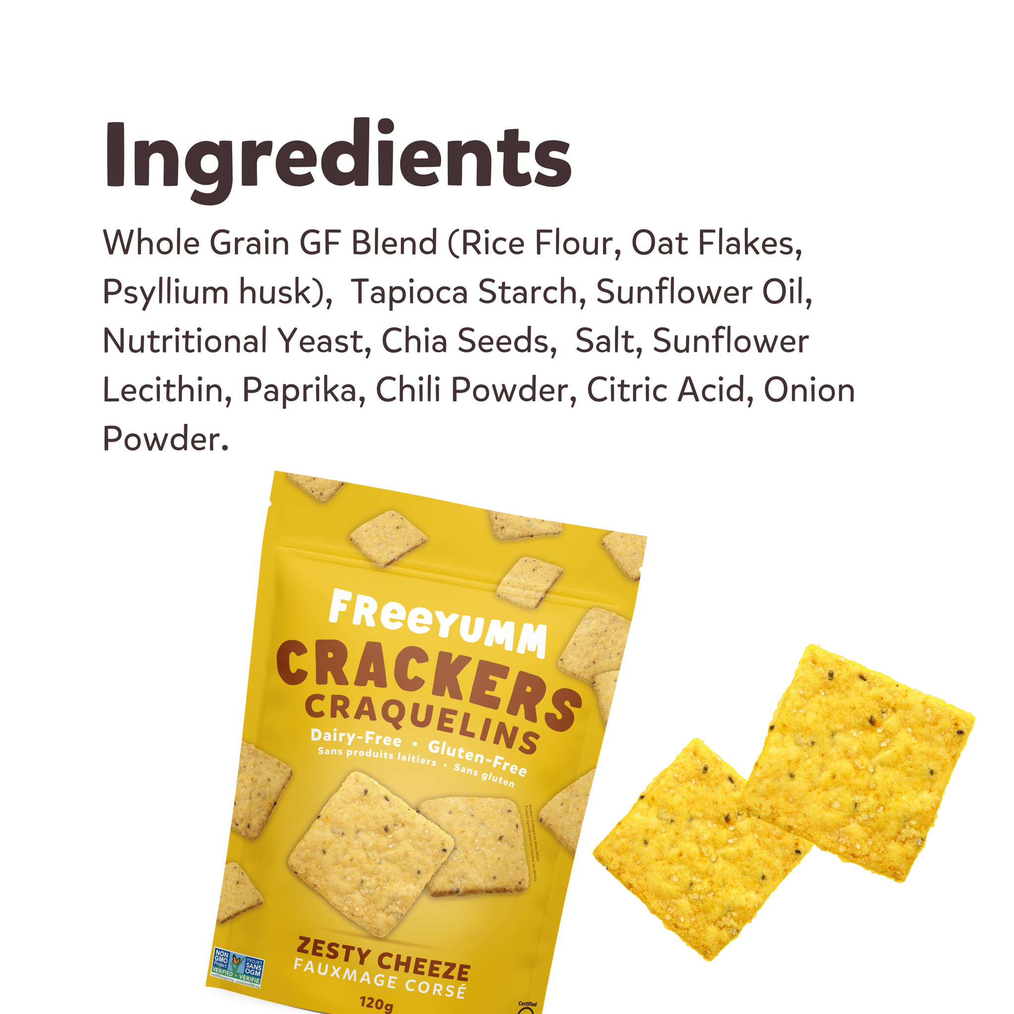 Freeyumm Crackers Zesty Cheese 120 Grams - Nutrition Plus