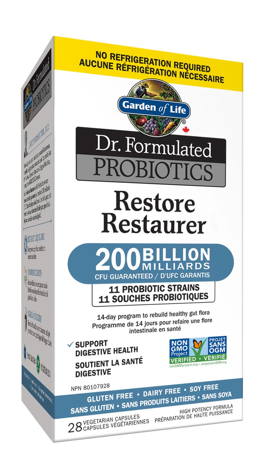 Garden of Life Probiotics Restore 200 Billion 28 Veg Capsules - Nutrition Plus