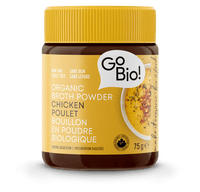 Thumbnail for GoBIO! Organic Chicken Broth Powder 75 Grams, Low Sodium - Nutrition Plus