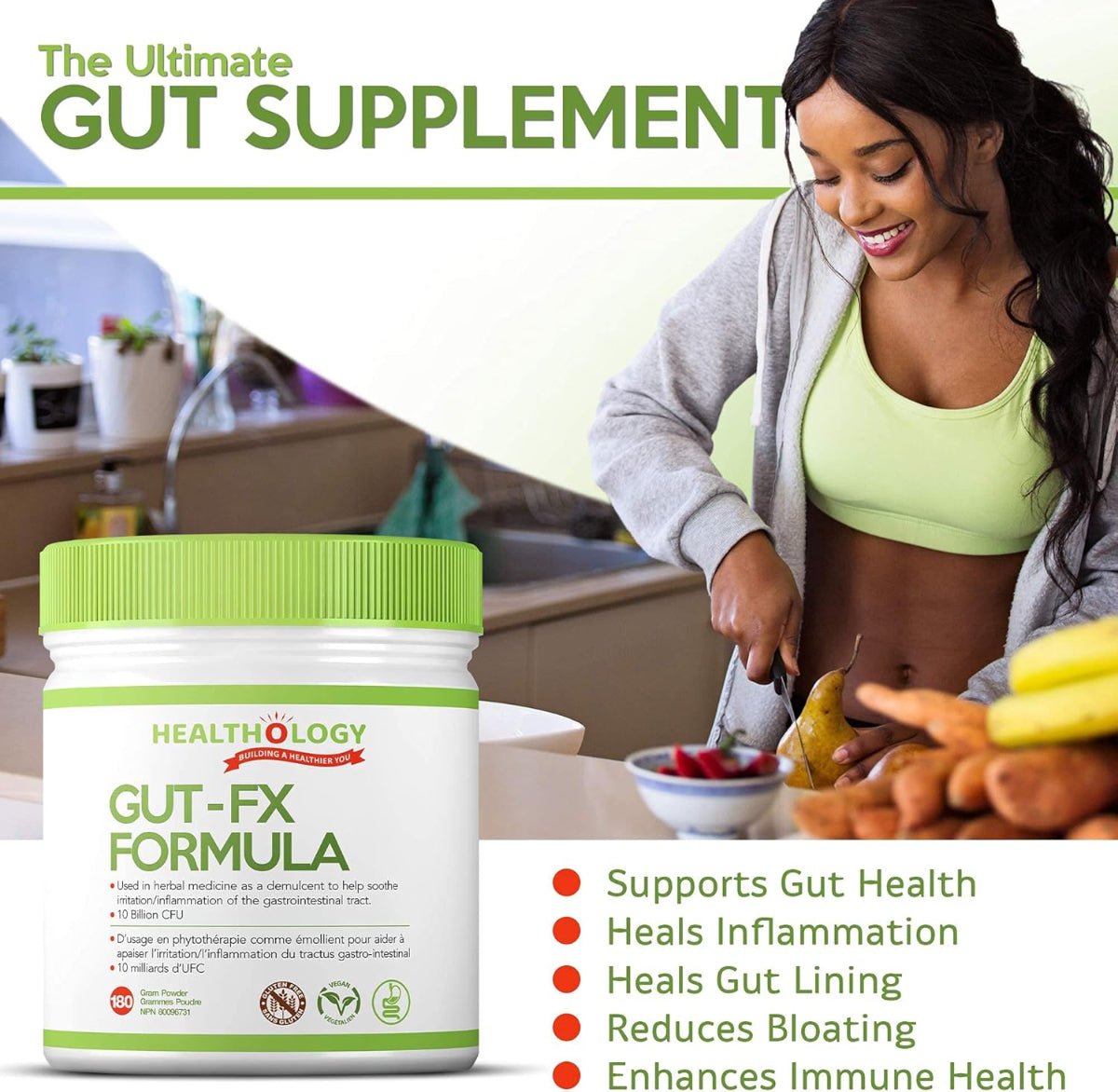 Healthology Gut-FX Formula 180 Grams Powder - Nutrition Plus