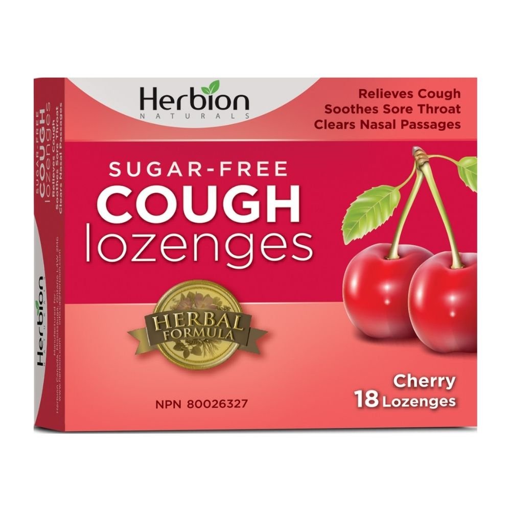 Herbion Cough Lozenges, Cherry 18 Lozenges - Nutrition Plus