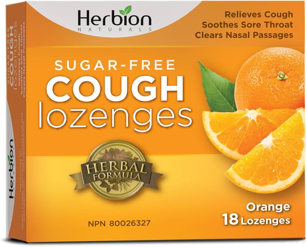 Herbion Cough Lozenges, Orange 18 Lozenges - Nutrition Plus