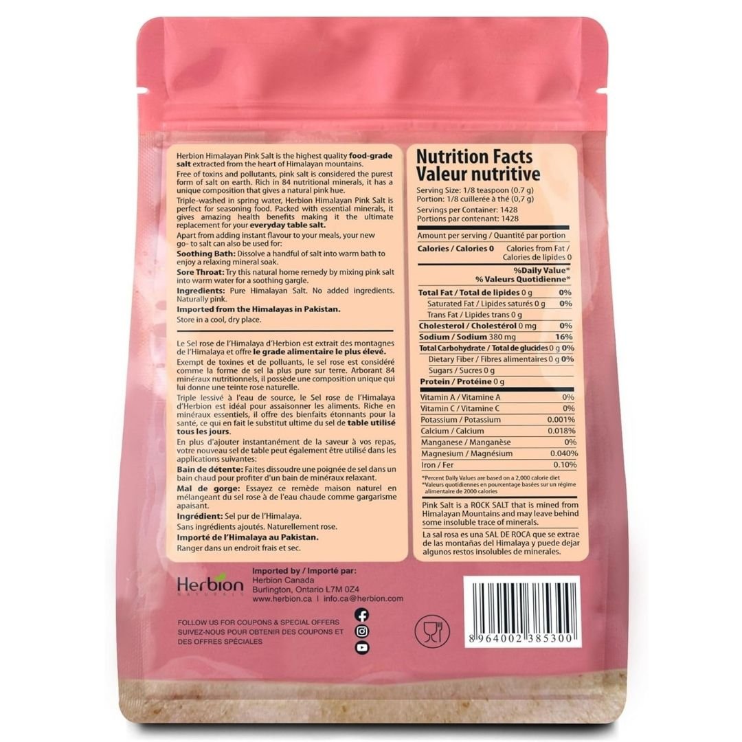 Herbion Himalayan Pink Salt 1 Kg - Nutrition Plus