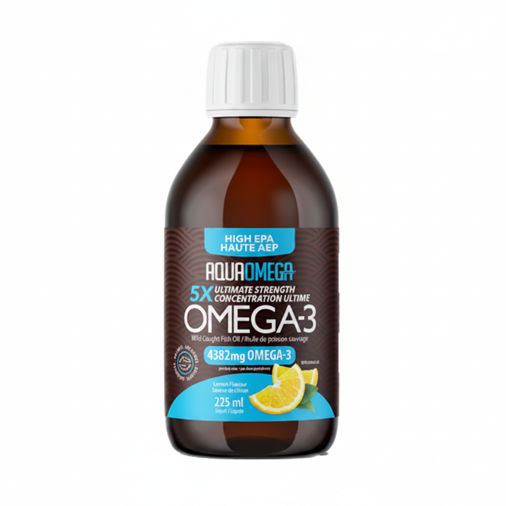 Aqua Omega High EPA Omega3 - Lemon Flavour 225mL | Nutrition Plus