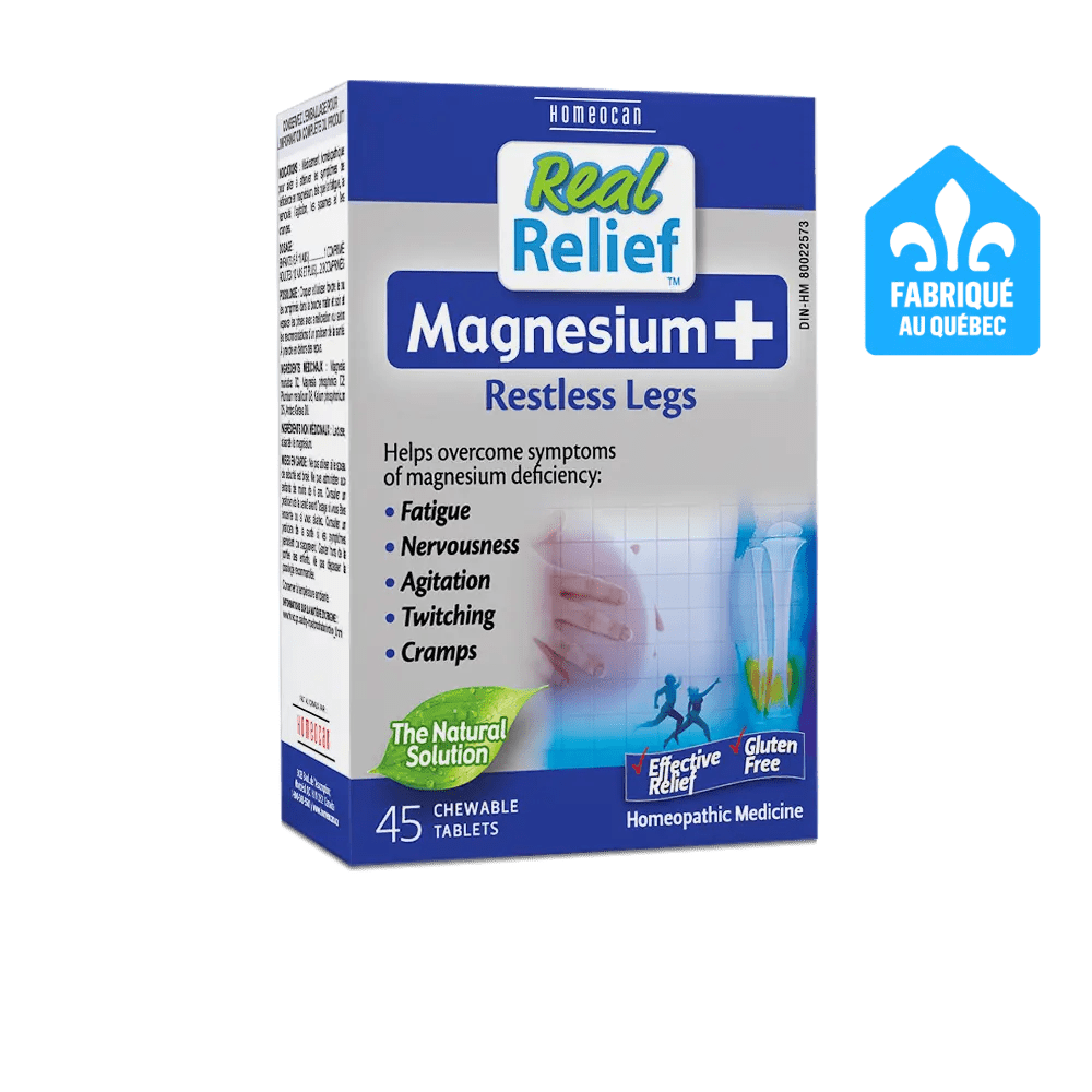 Homeocan Real Relief Magnesium+ 45 Chewable Tablets - Nutrition Plus