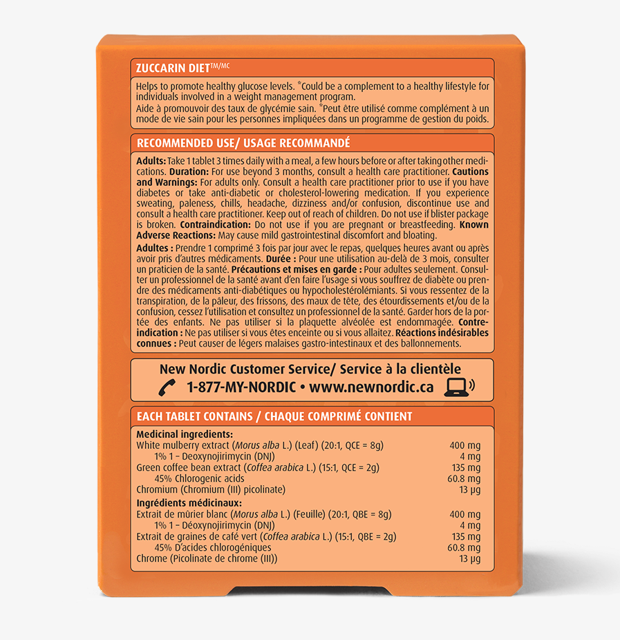 New Nordic Zuccarin Diet 60 Coated tablets