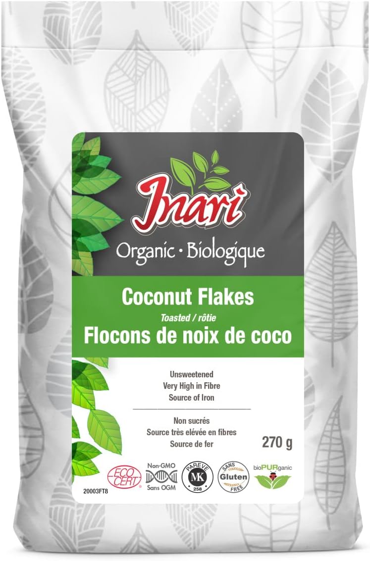 Inari Organic Toasted Coconut Flakes 270 Grams - Nutrition Plus