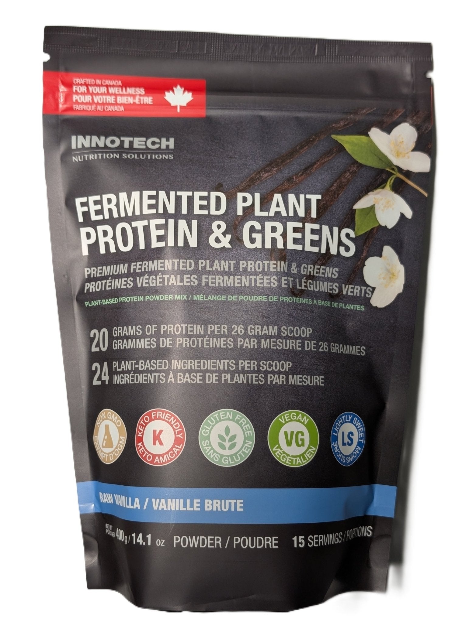 Innotech Nutrition Fermented Plant Protein & Greens 400 Grams, Vanilla - Nutrition Plus