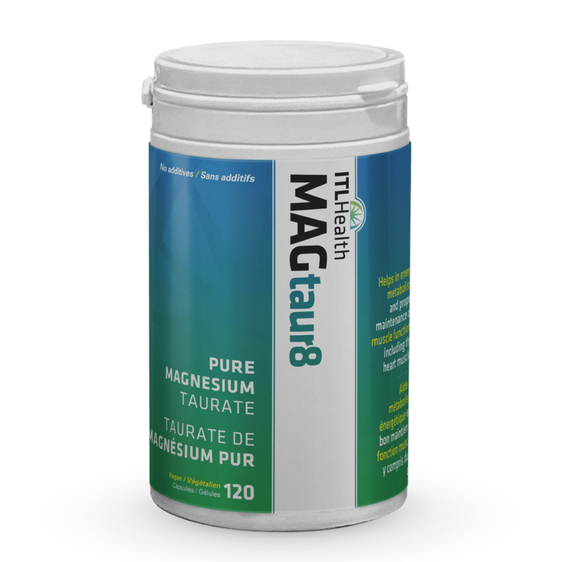 ITL Health MAGtaur8 Pure Magnesium Taurate 120 Veg Tablets - Nutrition Plus