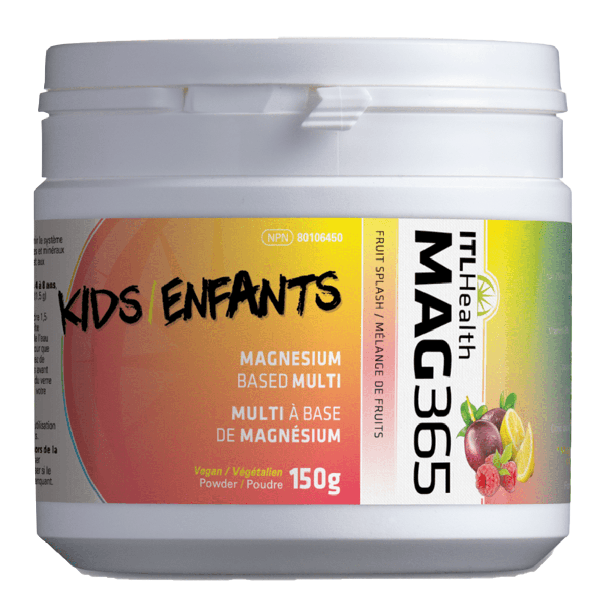 ITLHealth Mag360 Magnesium Kids 150 Grams, Fruit Splash - Nutrition Plus