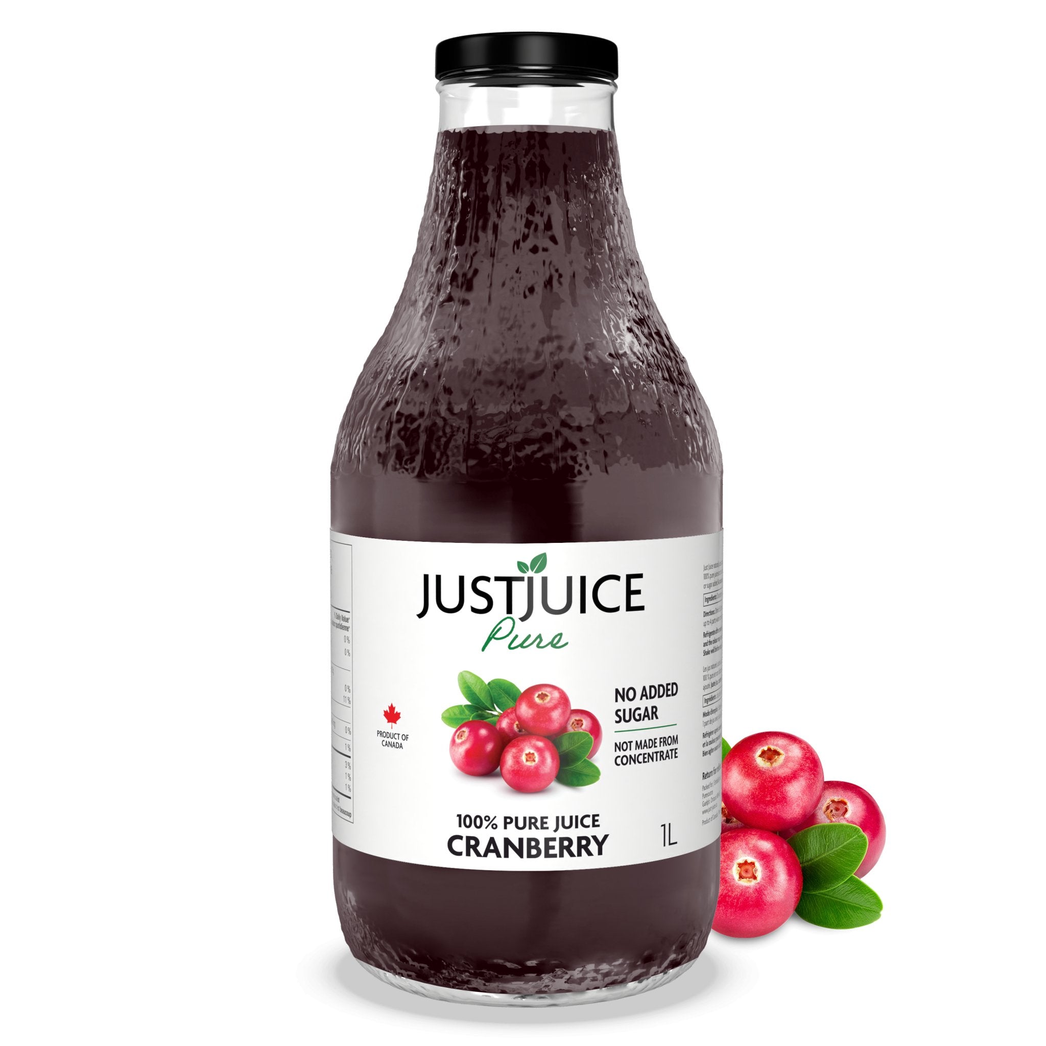 Just Juice 100% Pure Cranberry Juice 1 Litre - Nutrition Plus