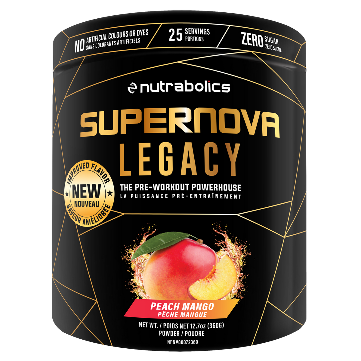 Nutrabolics Supernova Legacy 25 Servings, Peach Mango 360 Grams