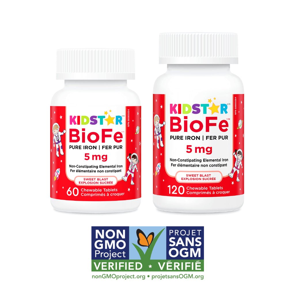 Kidstar BioFe Pure Iron 5mg 120 Chewable Tablets - Nutrition Plus