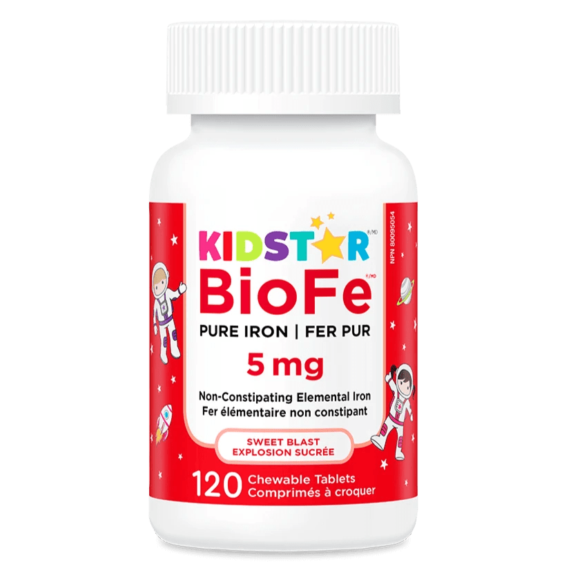 Kidstar BioFe Pure Iron 5mg 120 Chewable Tablets - Nutrition Plus