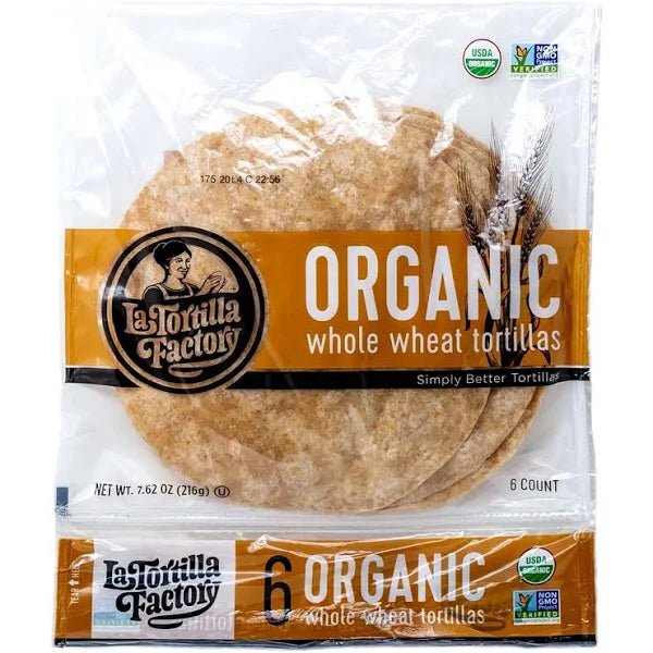 La Tortilla Factory Organic Tortillas - 216 g - Nutrition Plus