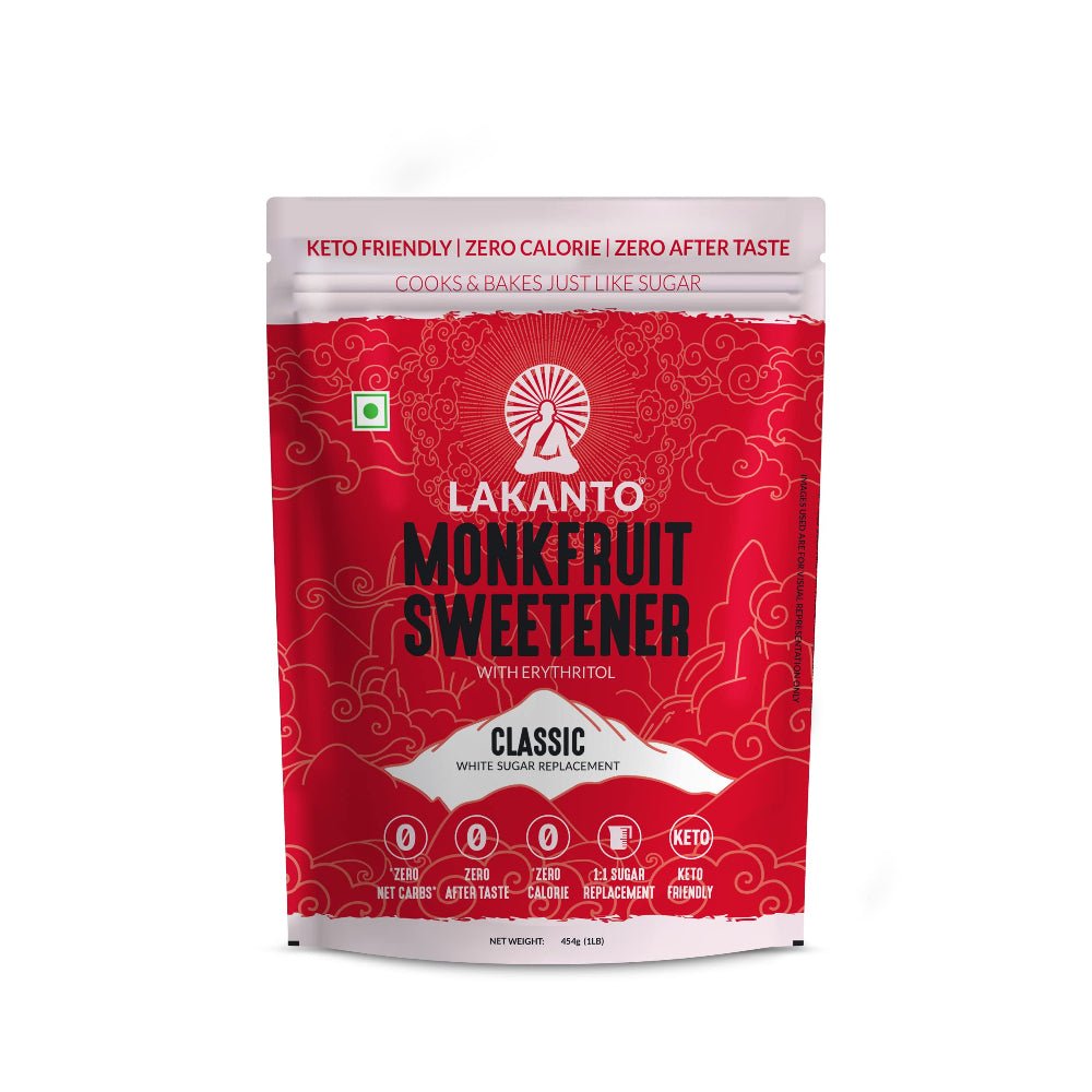 Lakanto Classic White Monk Fruit Sweetener 454 Grams - Nutrition Plus